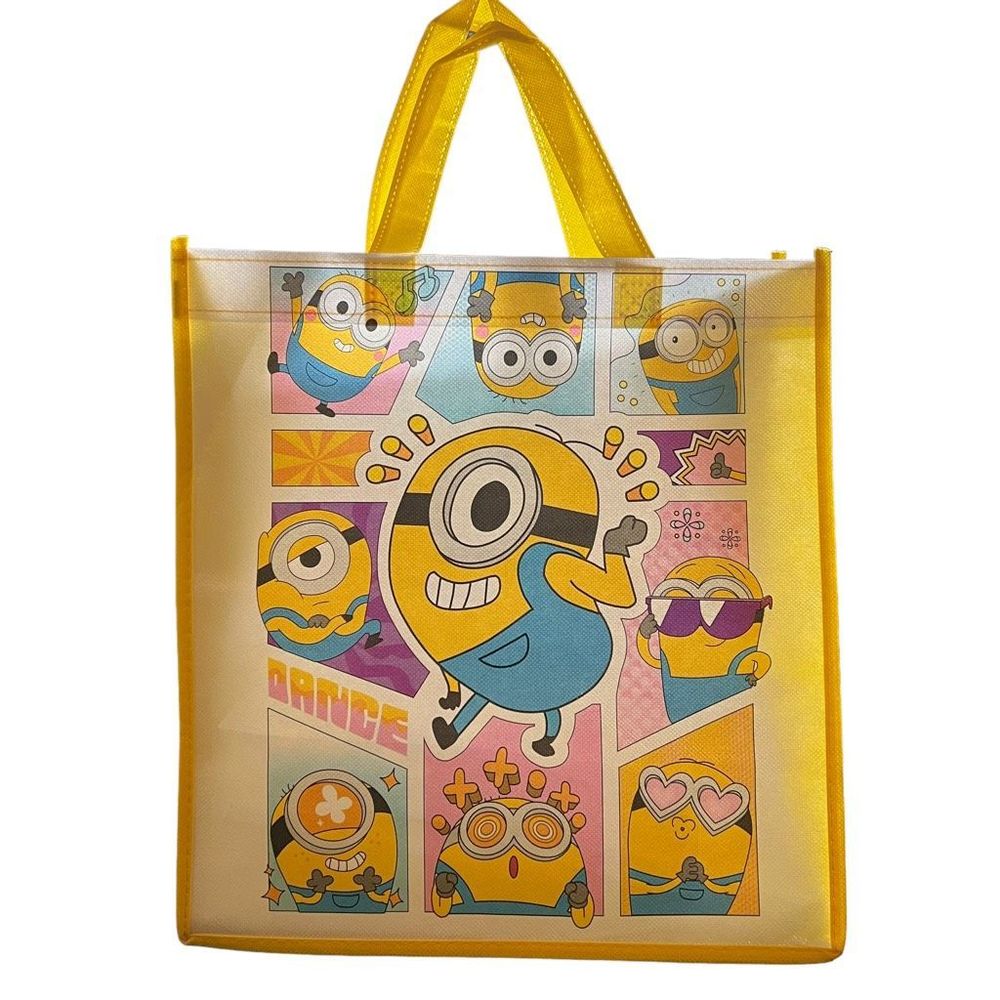 Minions Reusable Tote Bag Apprx 12” x‎ 13” x 6.5” Nickelodeon Bag Gift Bags